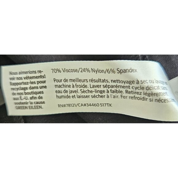 Eileen Fisher Woman Size LP Black Knit One Button Blazer Slash Pockets Designer - Picture 8 of 8